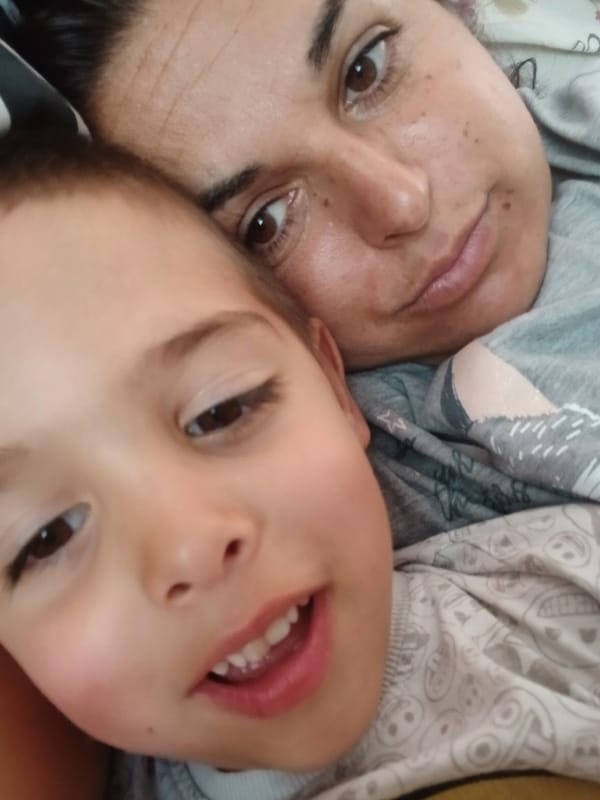 Family selfies captured in Bulgarian home