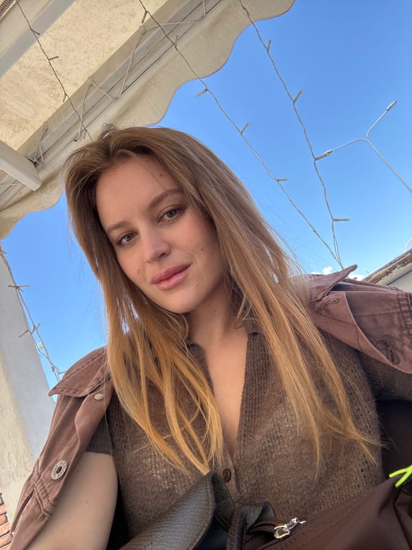 Portrait captured in Anzio shows woman against clear sky