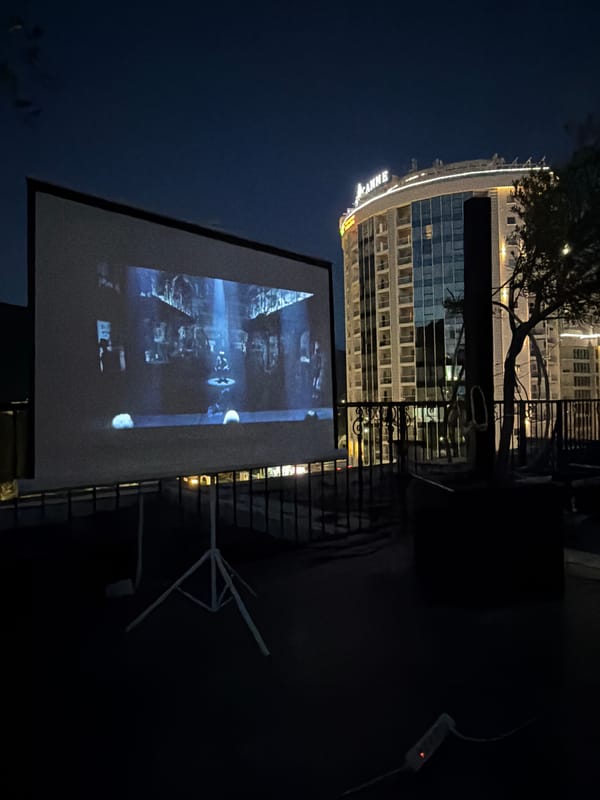 Outdoor movie screening observed in Budva, Montenegro