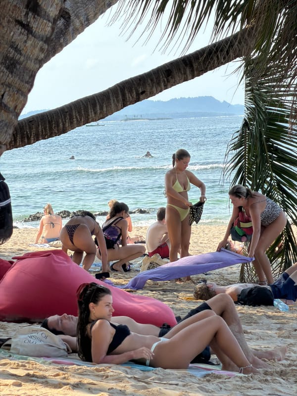Morning beach life documented in General Luna, Philippines