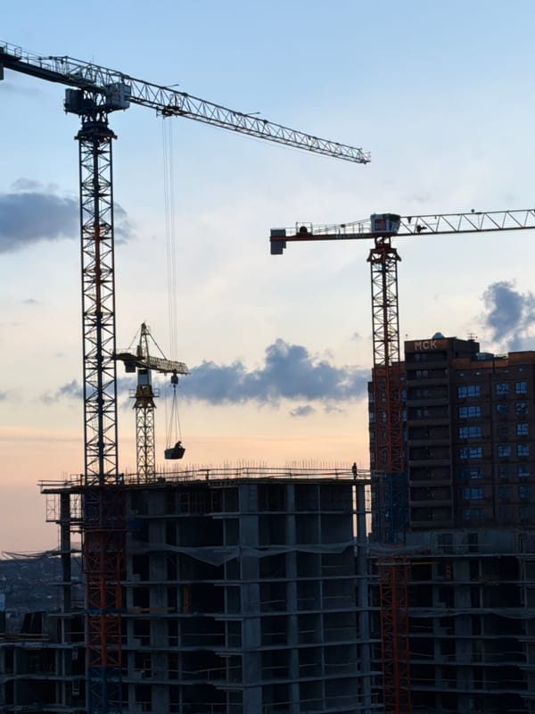Construction activity documented across Rostov-on-Don cityscape