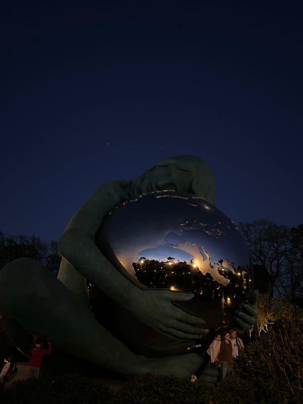Evening gathering documented at Earth Keeper statue in Krasnodar