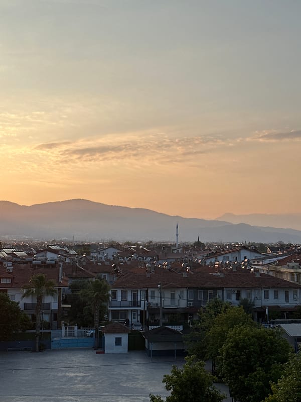 Early morning life documented in Fethiye, Turkey residential area