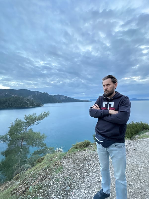 Man and boy spotted on scenic overlook in Fethiye