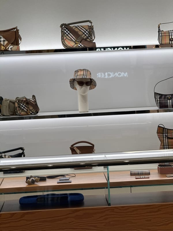 Duty-free luxury shopping in a Thai airport terminal