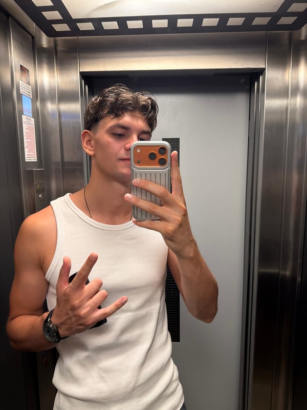 Elevator mirror selfie in Blagoevgrad, Bulgaria