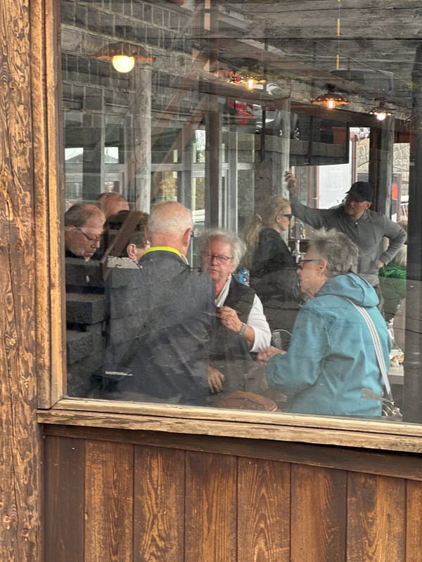 Visitors gather at mountain refuge in Nicolosi, Italy