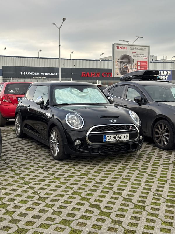 Mini Cooper spotted parked in Sofia parking lot