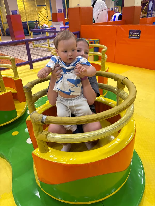 Children enjoy typical playtime at Izhevsk indoor playground facility