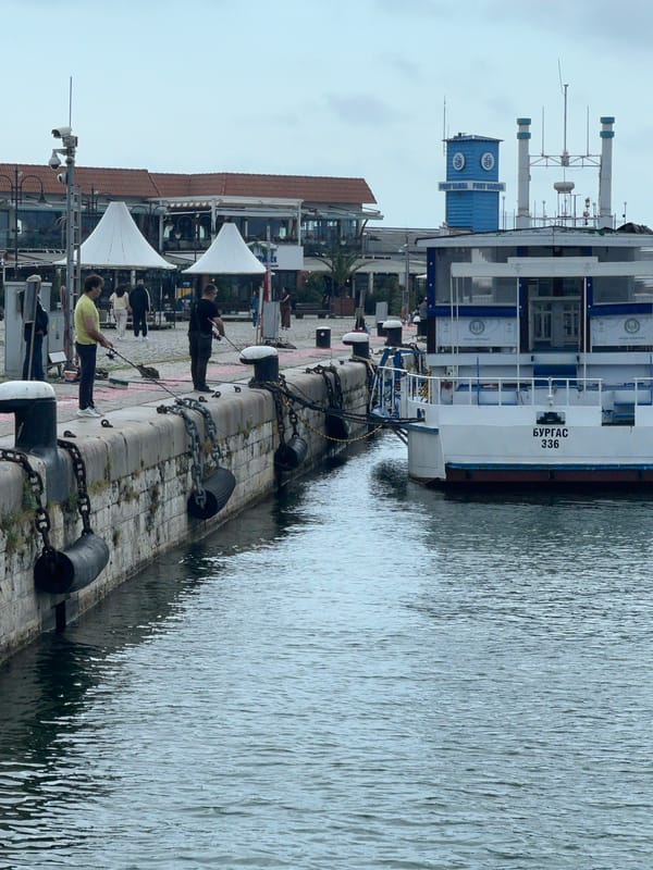 Ordinary scenes documented at Varna port and indoor venue