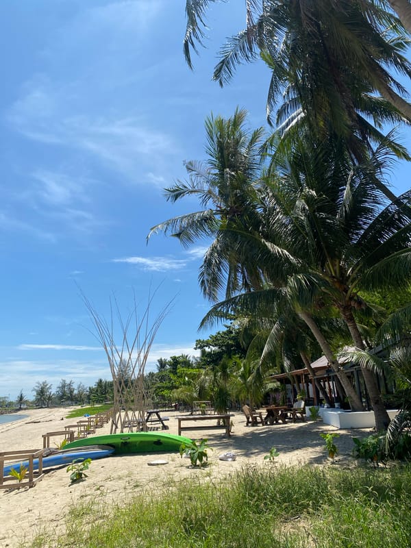 Morning beach scene documented in Ban Tai, Thailand