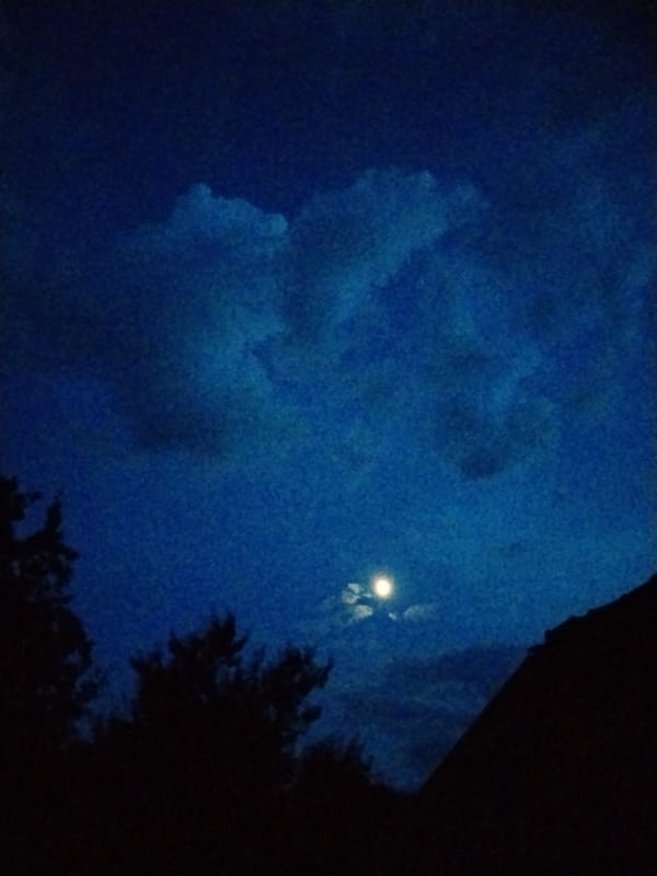 Dusk to dark over Ustyvytsia: skies, water, and moonlight