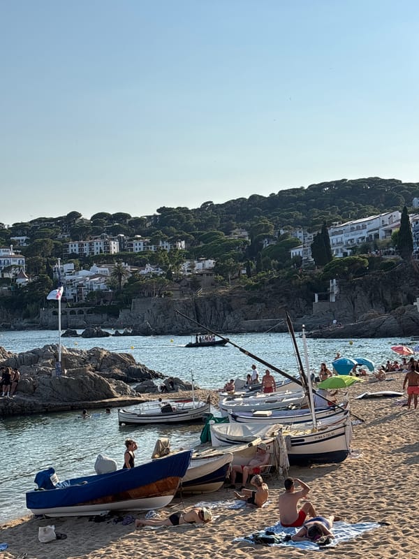 Sunny afternoon on the beaches of Calella de Palafrugell