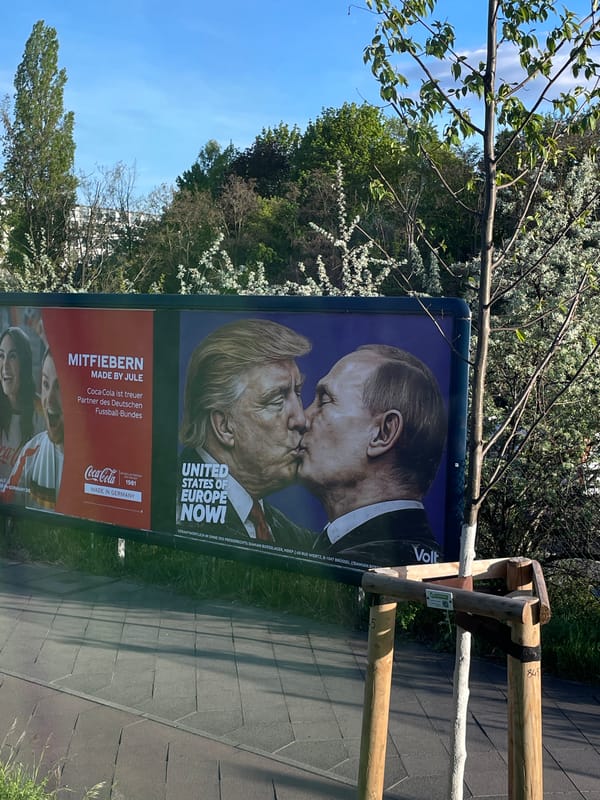 Billboard advertisement spotted in Berlin outdoor setting