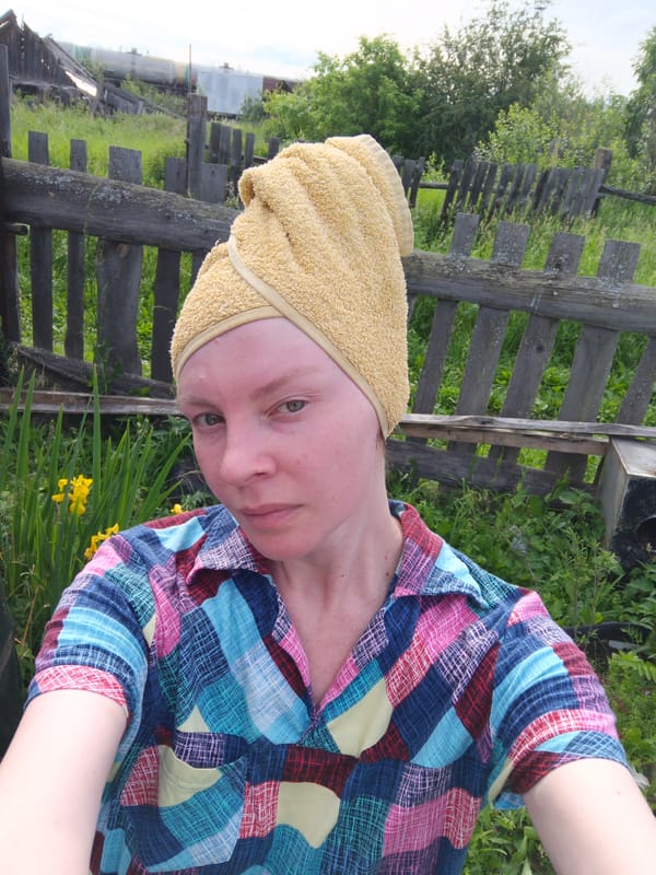 Garden life and quiet moments in a Russian backyard