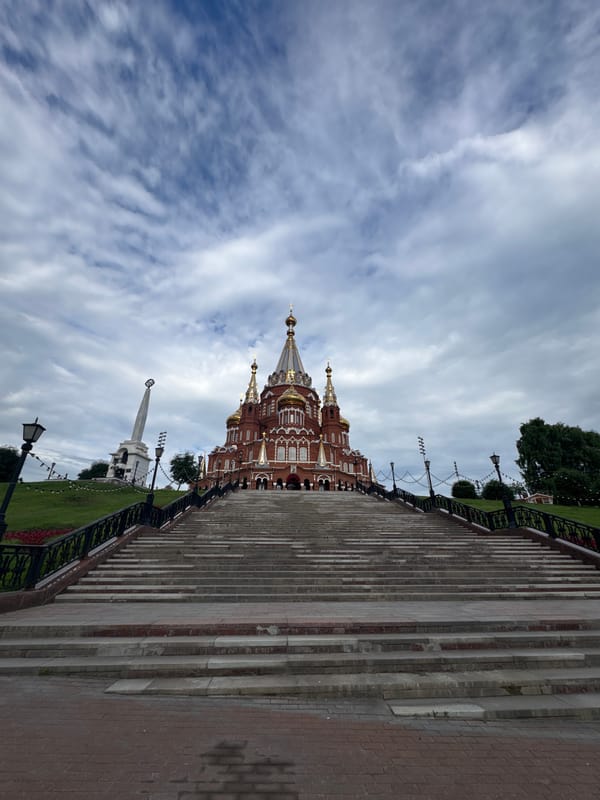 Izhevsk churches, city streets, and a lunch stop