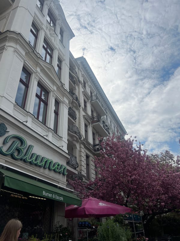 Morning street life captured in central Berlin