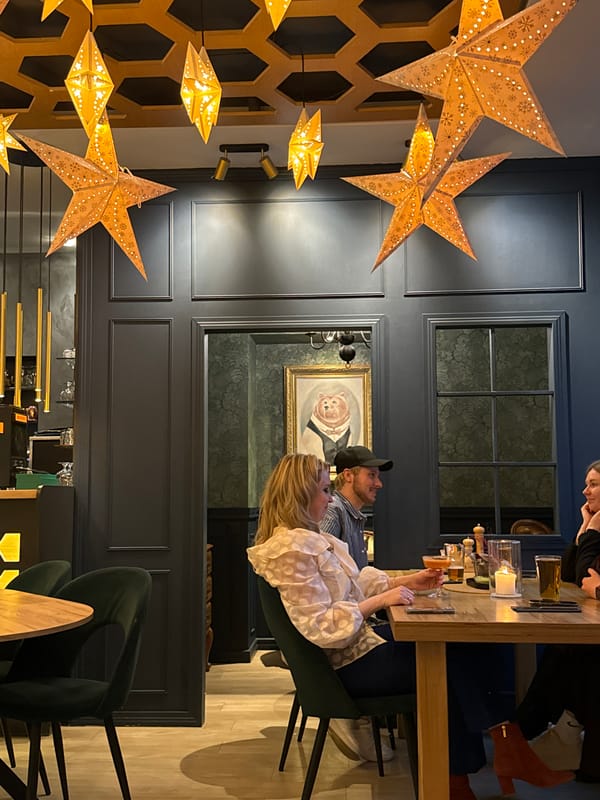 Evening documentation of ornate restaurant interior in Daugavpils