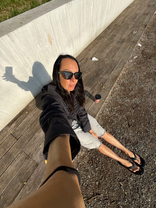 Lakeside afternoon in Chaikovsky with a dog and selfies