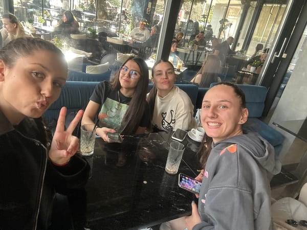 Women gather for meal in Stara Zagora restaurant