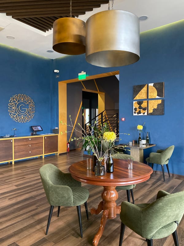 Person documents restaurant visit with selfies in Yekaterinburg