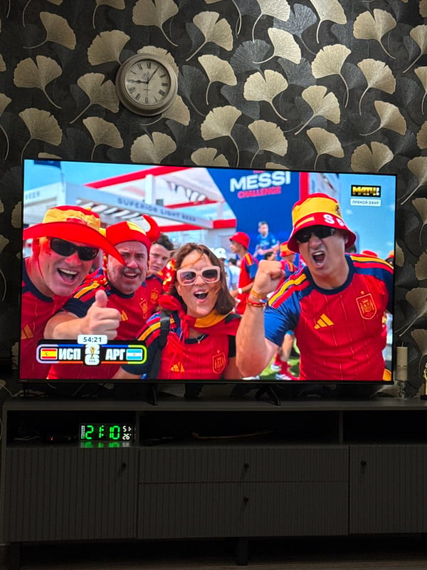 Spain vs. Argentina fan gathering in Malmyzh, Russia