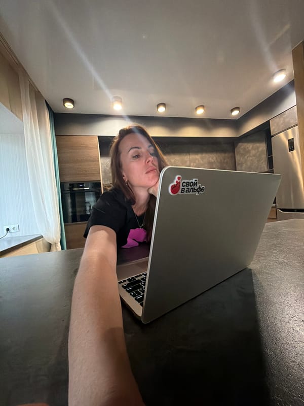 Woman photographed in domestic setting in Birobidzhan, Russia