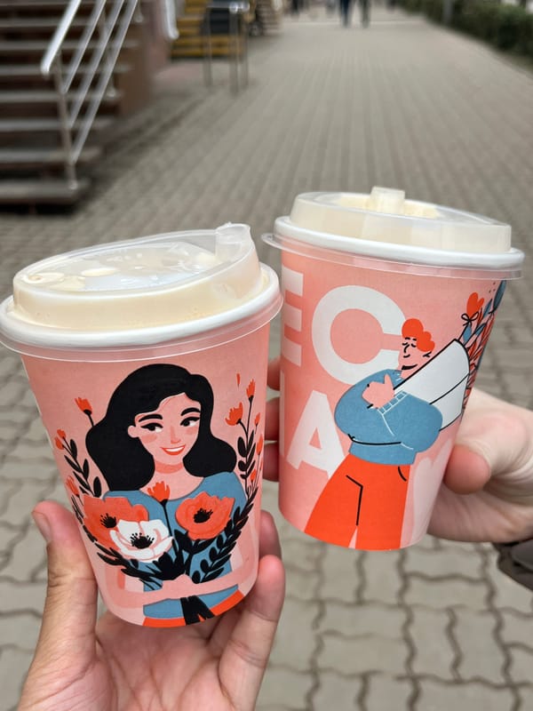 Spring afternoon stroll documented in Oktyabrsky Russia April 2026