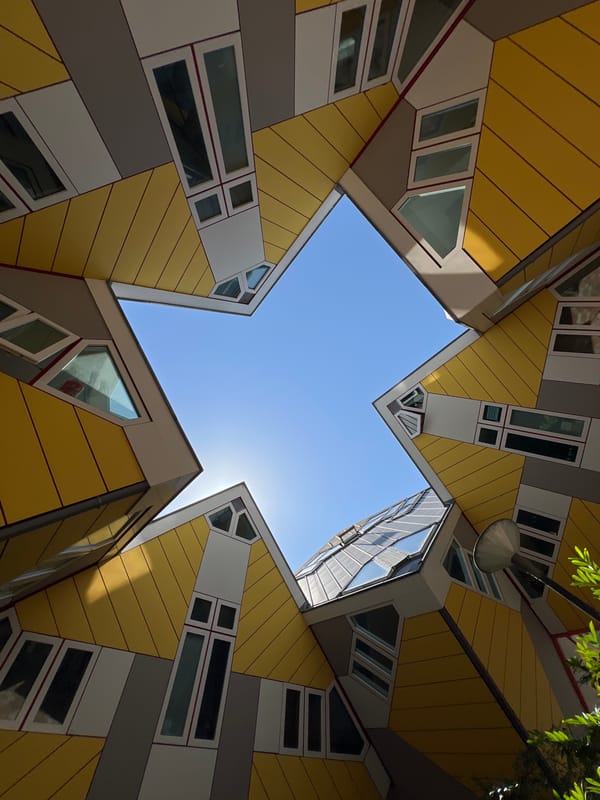 Rotterdam's architecture and waterfront on a sunny morning