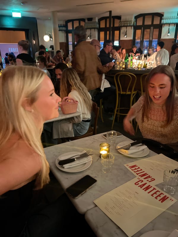 Evening social activity recorded at London restaurant and street