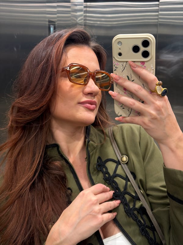 Woman takes elevator selfie in Belgrade