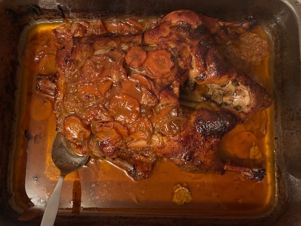 Roasted duck dinner prepared in Maidstone home