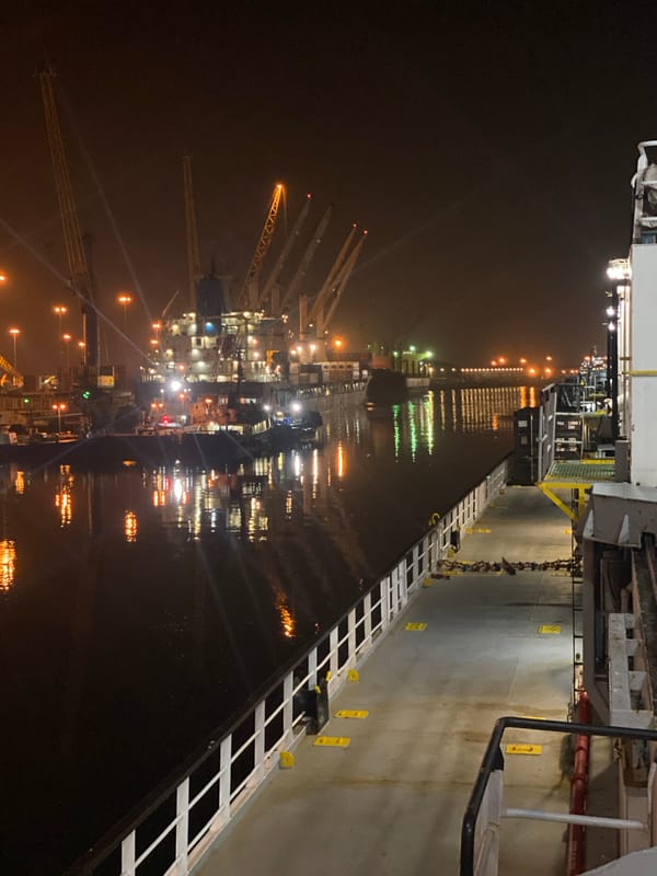 Nighttime operations documented at NAMDOCK 3 shipyard facility