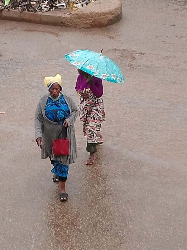 Rainy morning street life documented in Bukuru, Nigeria