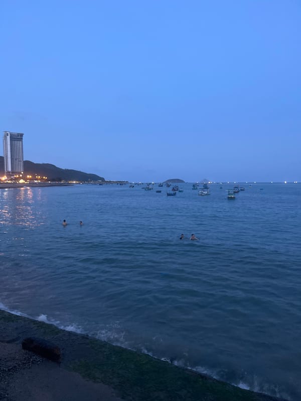 Ocean views documented from rocky walkway in Nha Trang