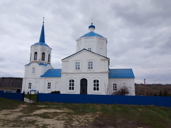 Orthodox Church Documented Under Overcast Skies in Rural Russia