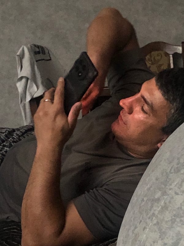 Chilling at home in Lokbatan with games and a phone