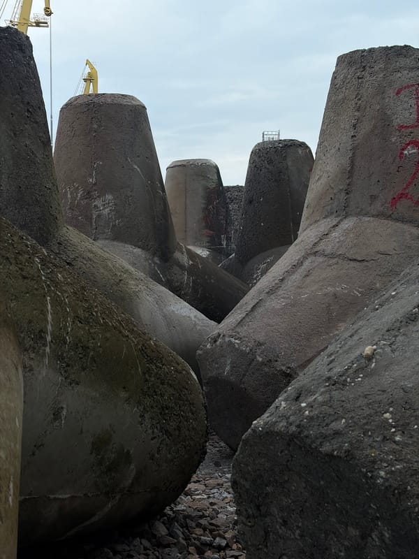 Afternoon stroll through Burgas port captures industrial and leisure scenes