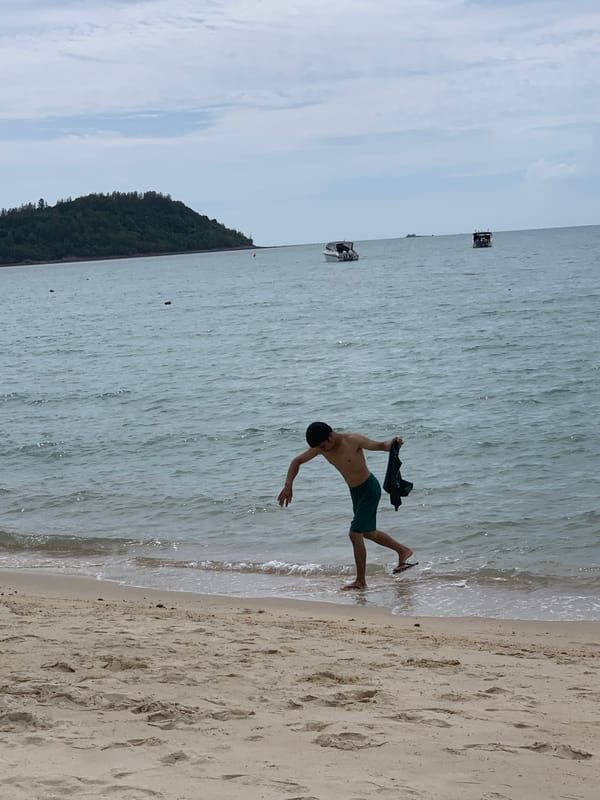 Quiet overcast morning on a Ko Samui beach