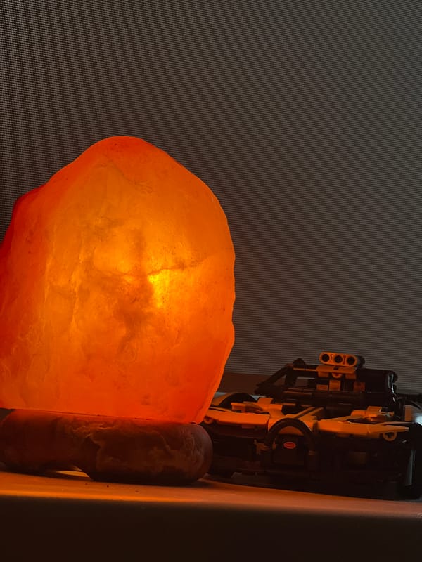 Anonymous photographer captures glowing Himalayan salt lamp still life series