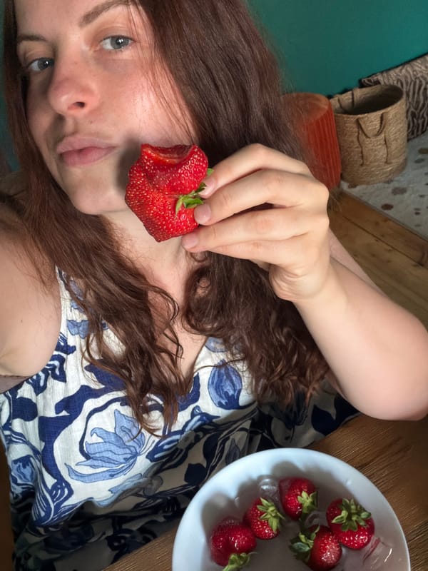 Strawberries and ice on a summer afternoon in Meisenheim
