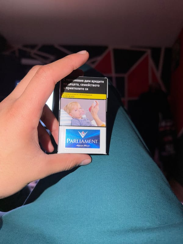 Parliament cigarettes with Bulgarian health warnings observed in Radomir