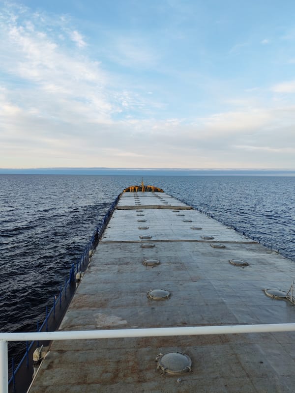 Vessel witnesses capture peaceful sunrise over Russian waters
