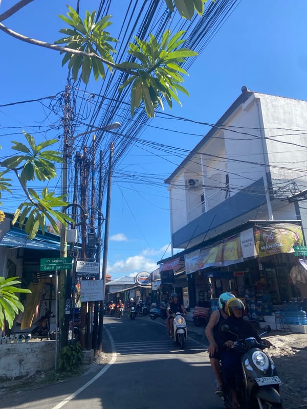 Morning street life documented in Kuta, Indonesia