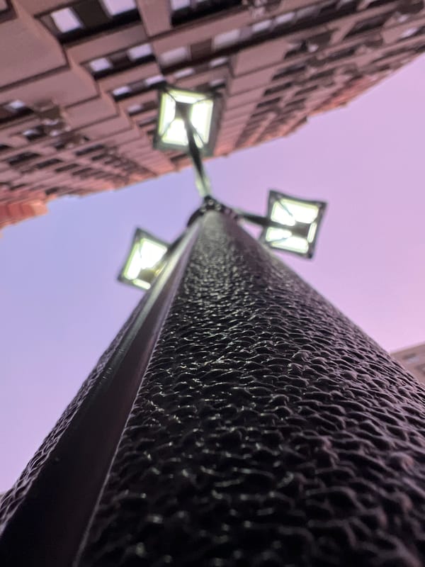 Twilight streetlamps and gradient skies observed in Krasnodar