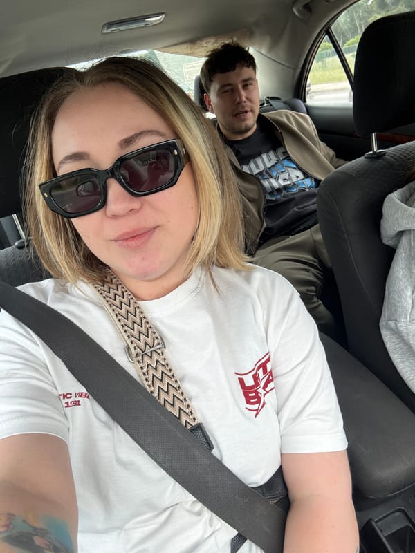 Morning coffee and car selfies in Podgorica