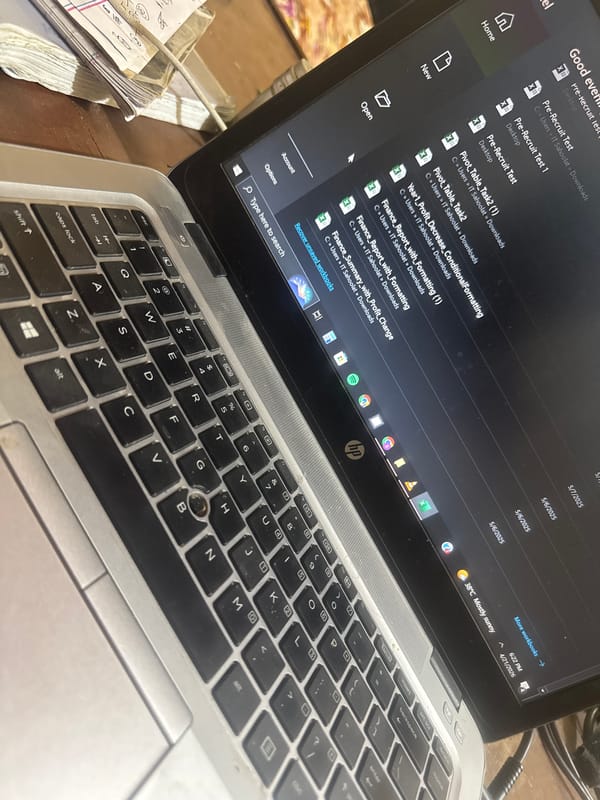 Person uses Excel blood pressure tracker on laptop in Multan