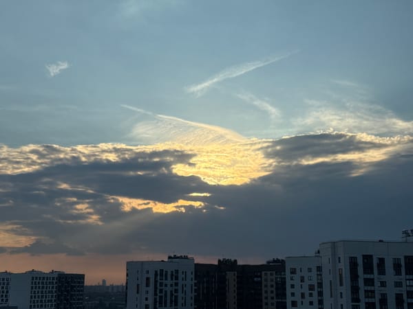 Evening cityscape documented in Lyubertsy, Russia apartment district
