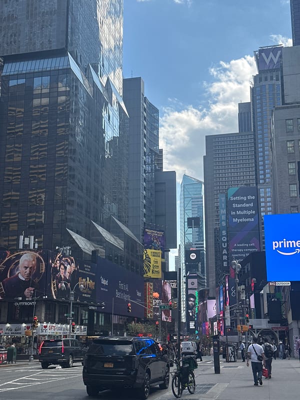 Evening street scenes documented in midtown Manhattan