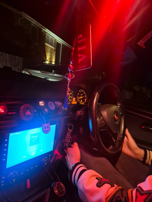 Person observed in illuminated car at night in West Suffolk